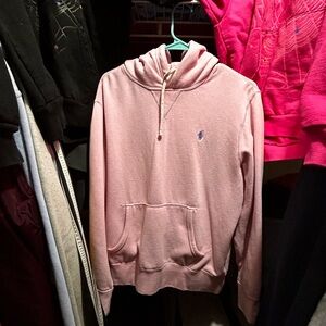 Pink polo pullover hoodie
